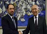 Sartaj Aziz and Rabbani Meet on the Sidelines of SCO Summit